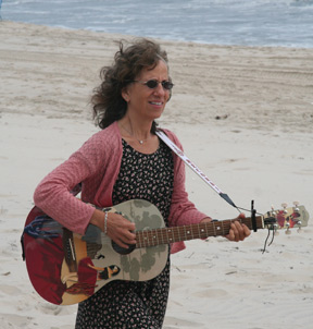 Judy plays at one of her events